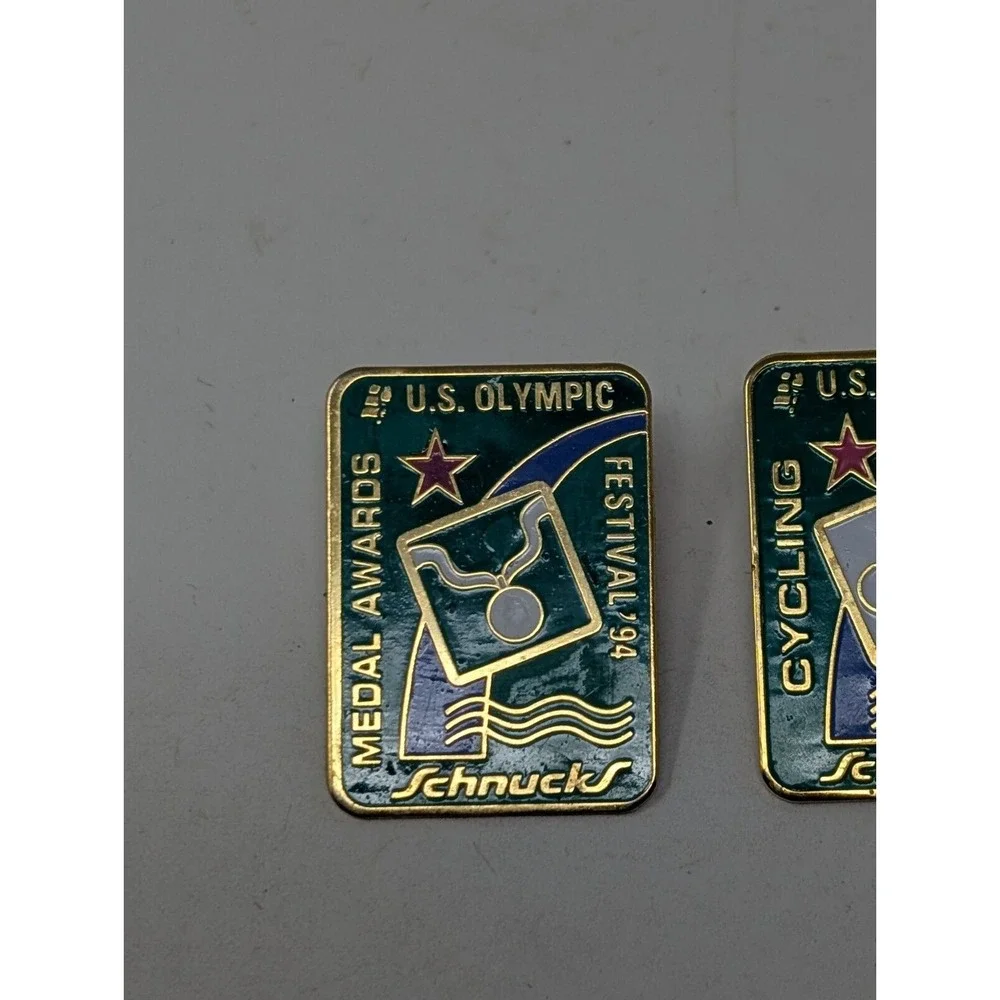 US Olympic Festival 94 Schnucks Enamel Pin Lot  1994 Cycling‎ Awards VTG